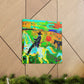 "Horses in Pastures Content" - Canvas