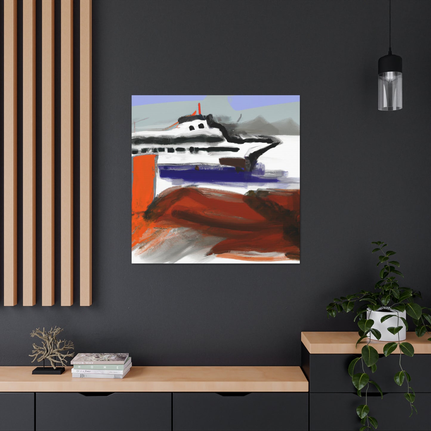 Ferry on the Horizon - Canvas