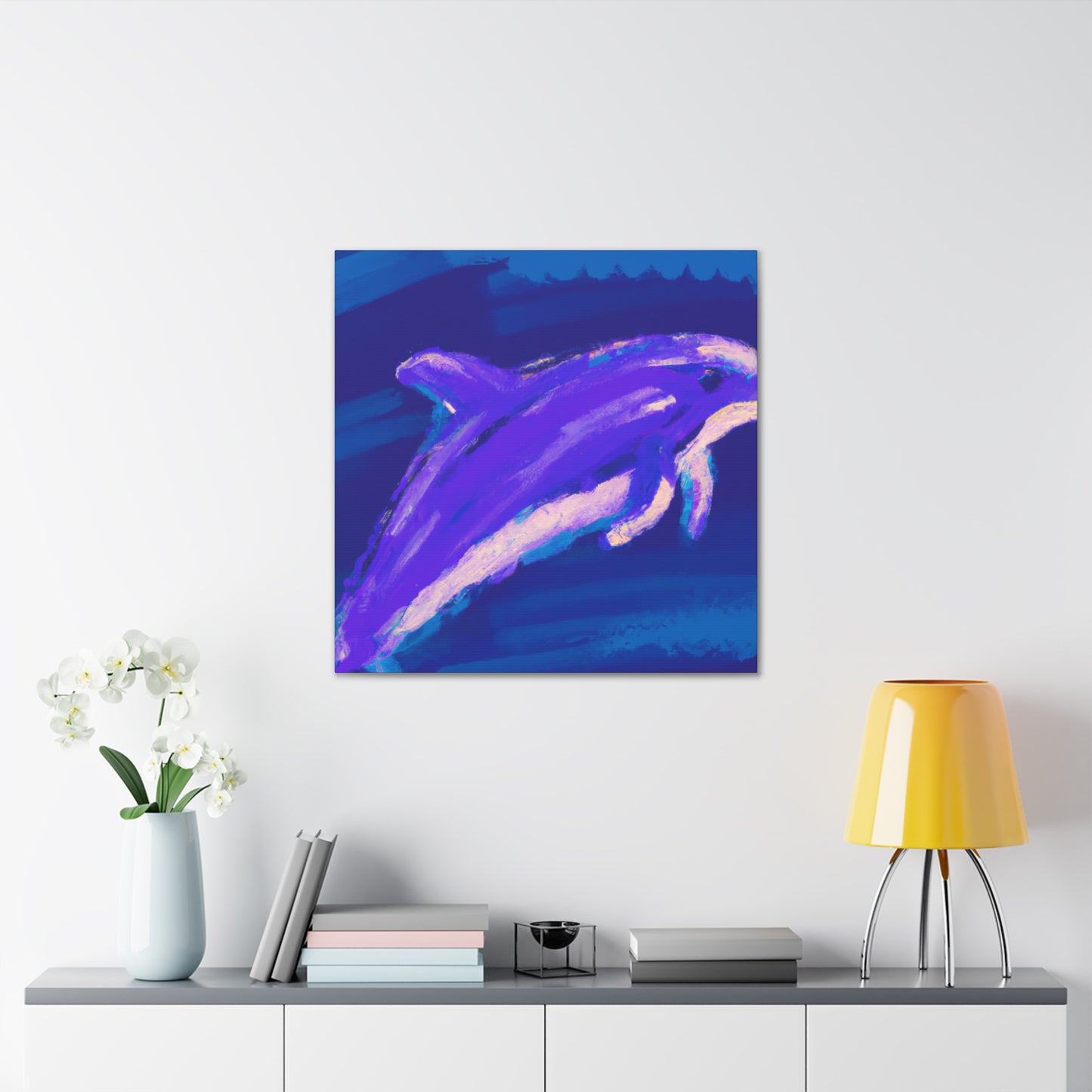 Dolphin in Simplicity - Canvas