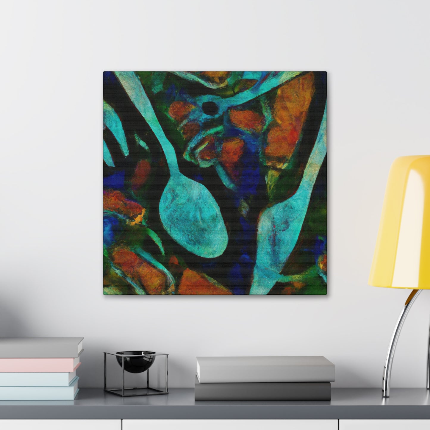 Silverware Symphony Abstract - Canvas