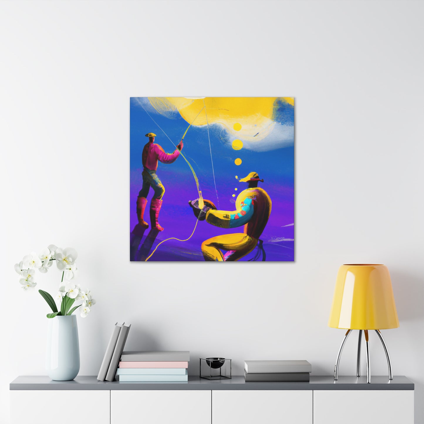 Fishing in the Moonlight - Canvas