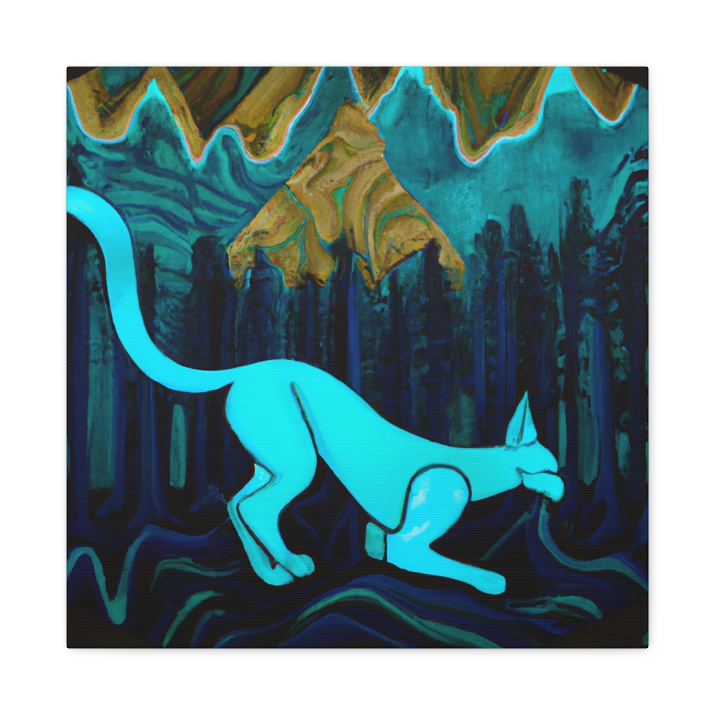 Cougar in Motion Art - Canvas