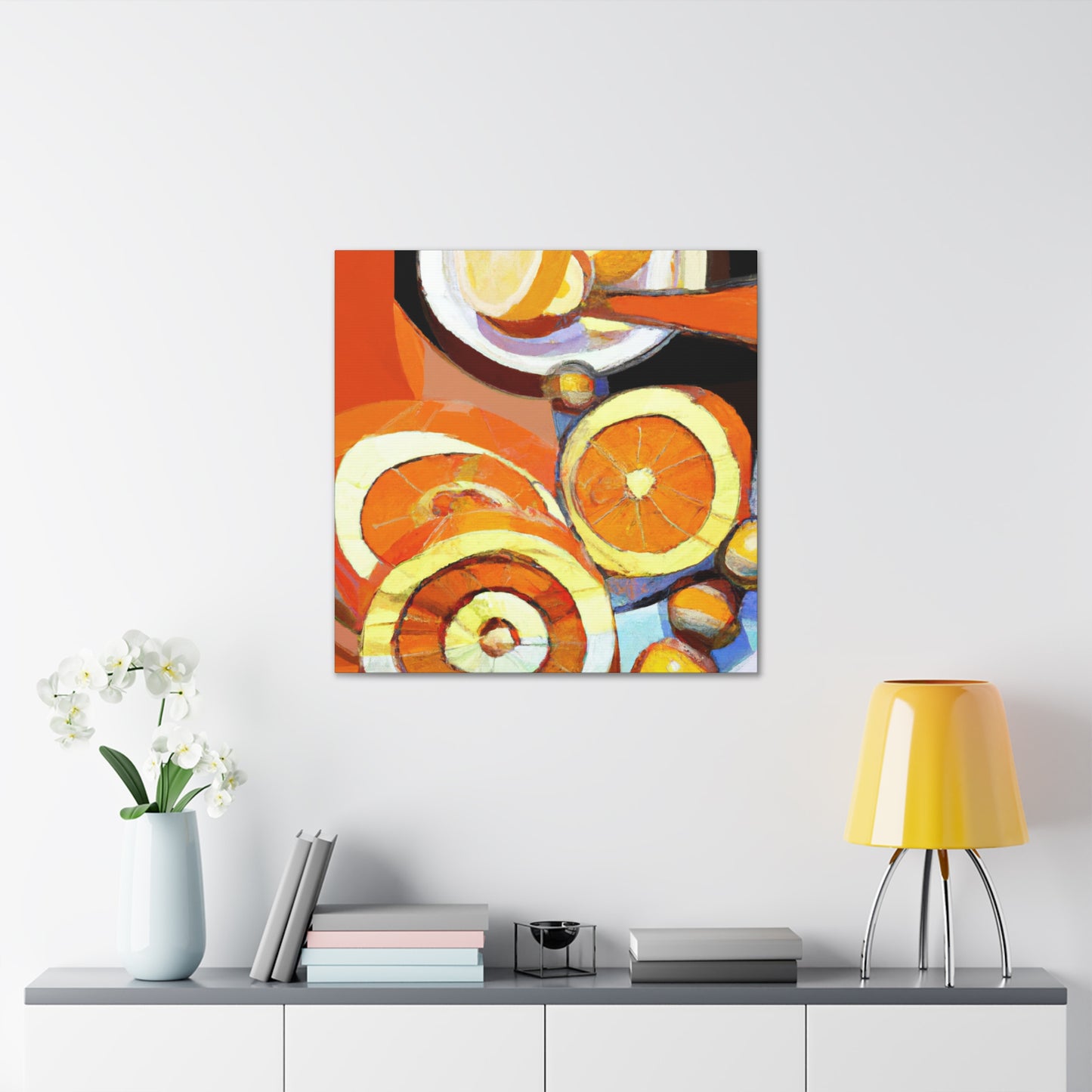 Orange Explosion Impression - Canvas