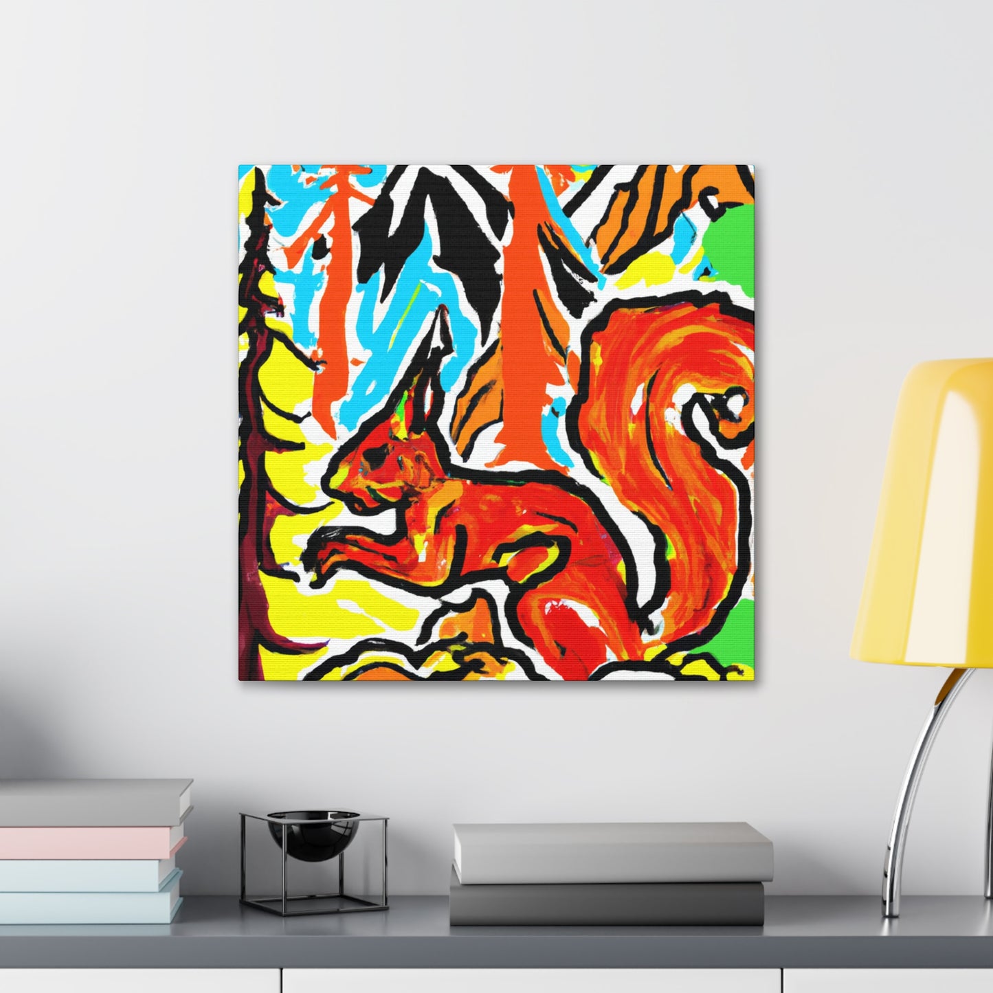 "Squirrels in Pop Art" - Canvas