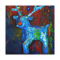 Reindeer in Flight. - Canvas