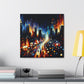 Midnight Metropolis Glow - Canvas