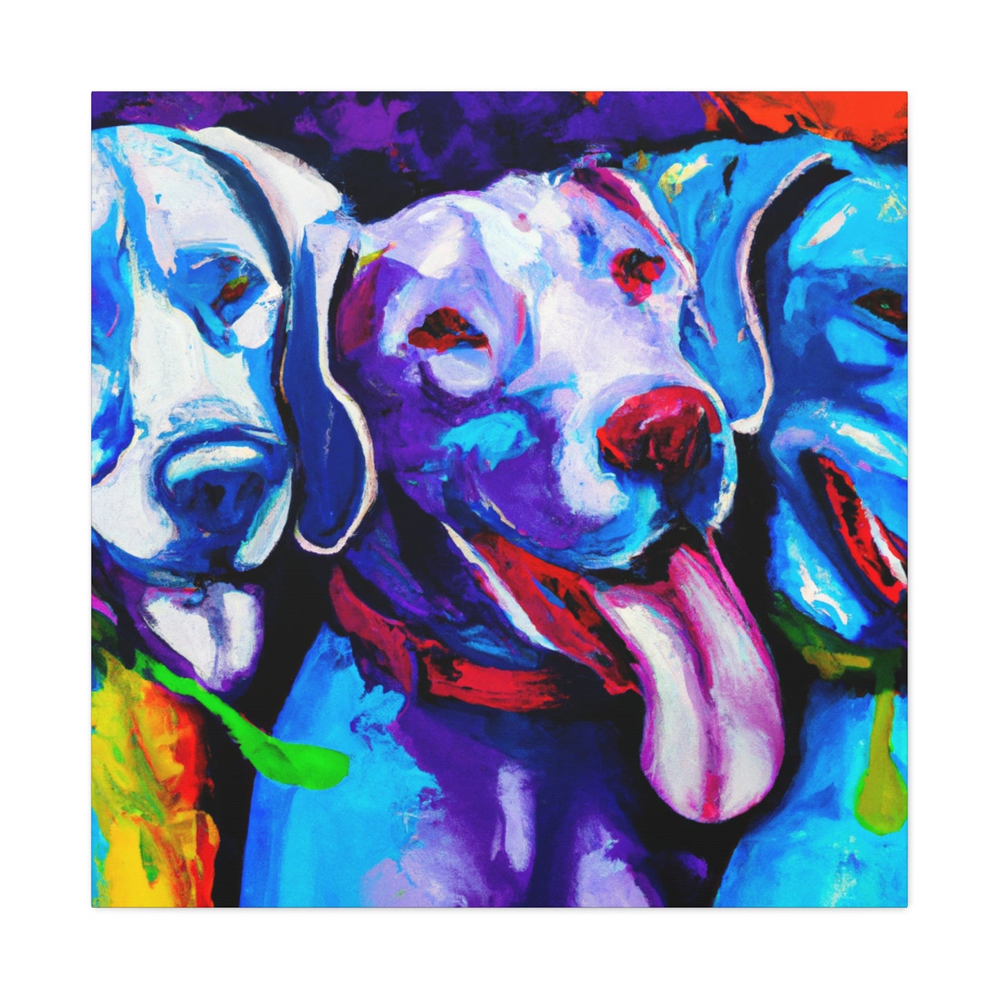 Weimaraner Winter Wonders - Canvas