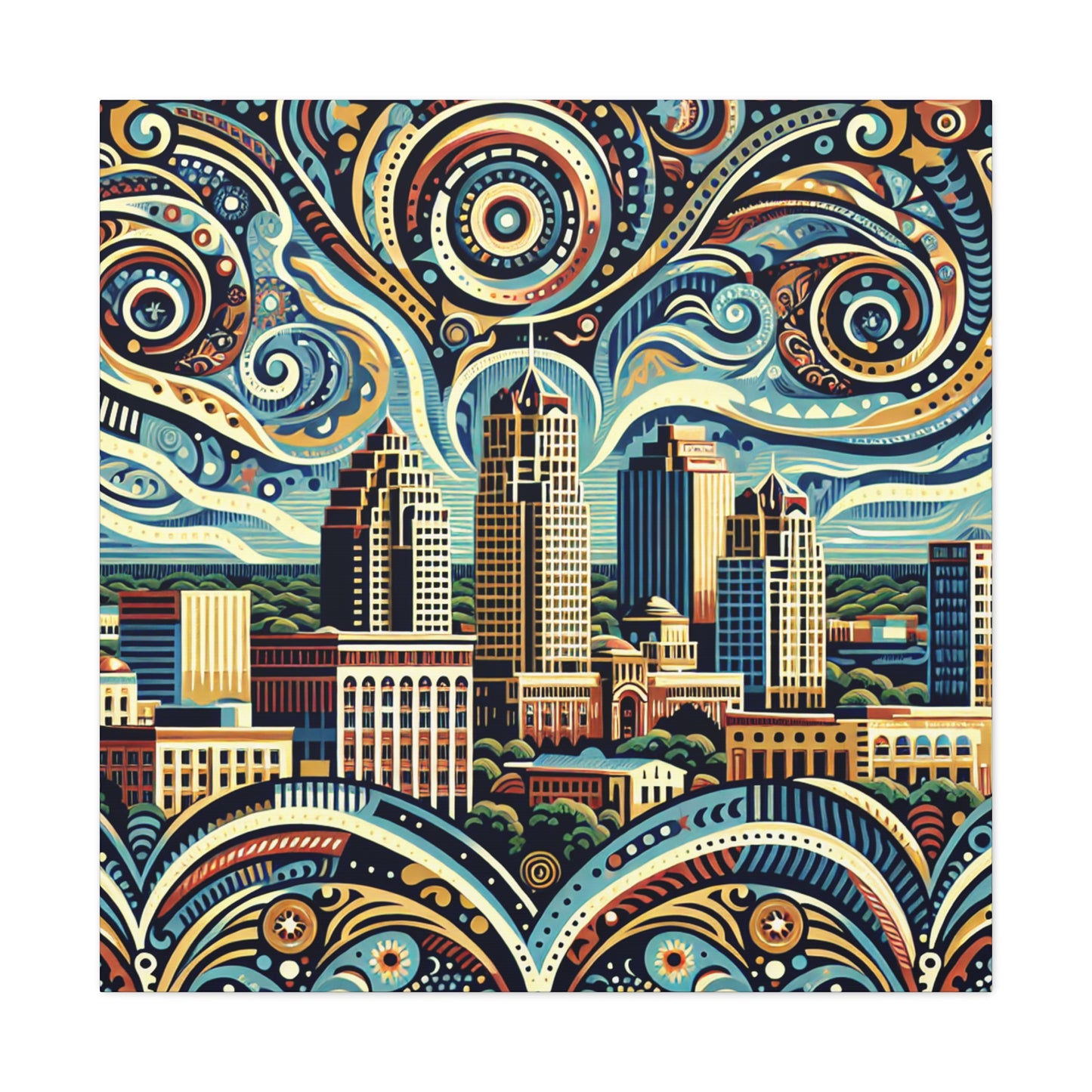 "Texas Tapestry: San Antonio" - Canvas