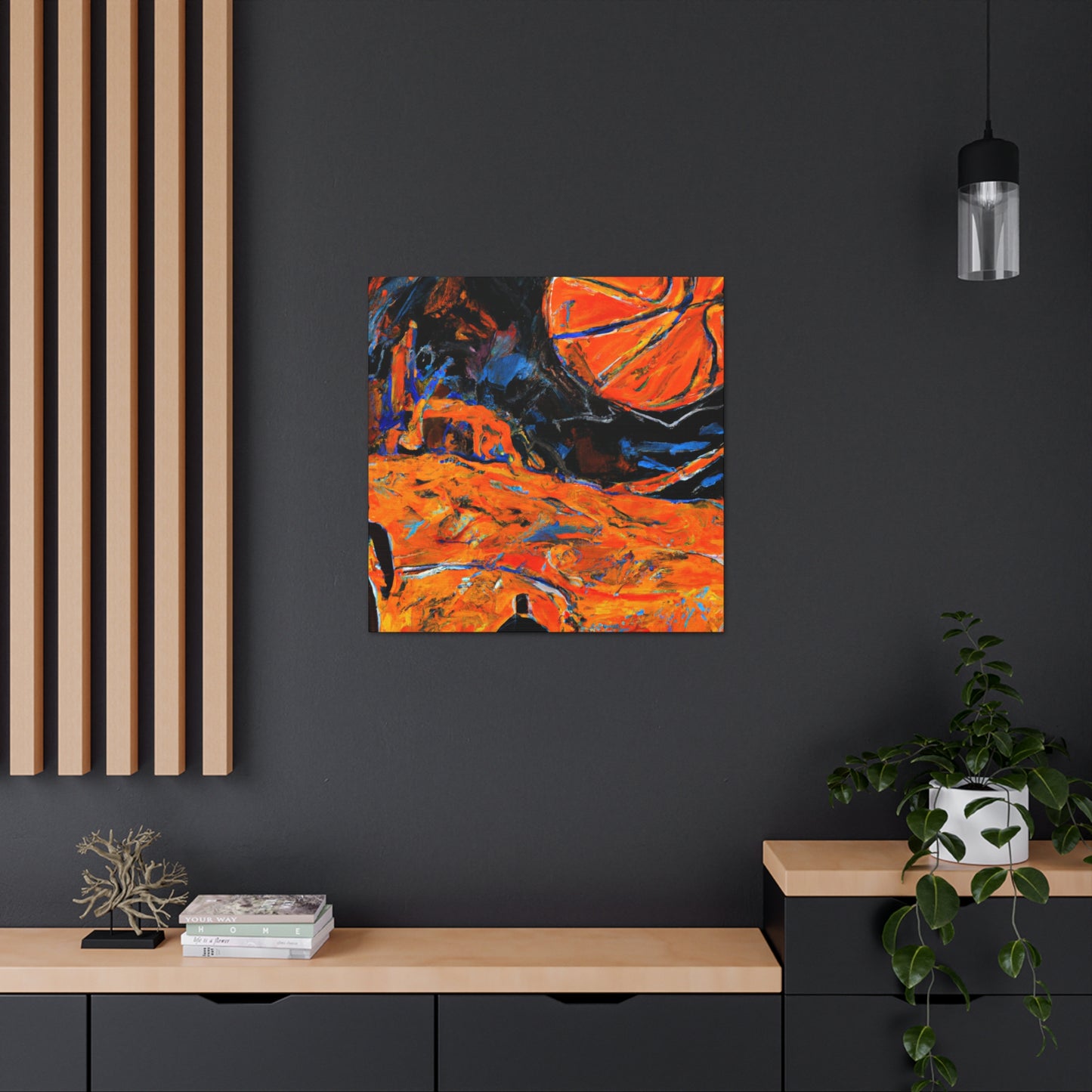 Basketball Court Abstract - Canvas