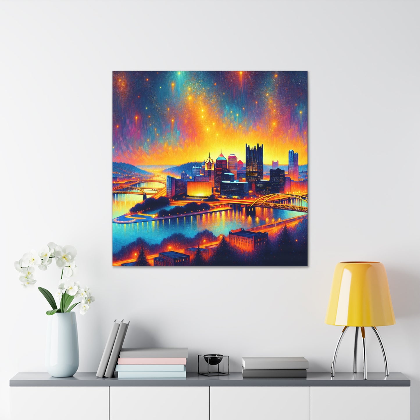 Steel City's Majestic Horizon - Canvas