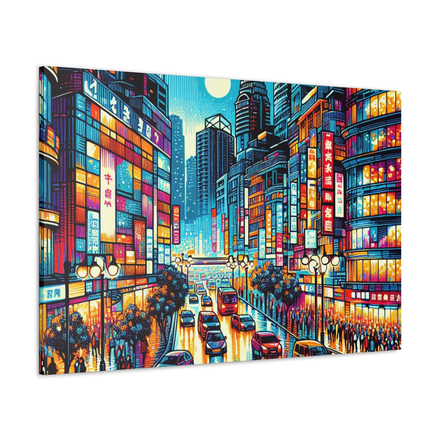 "Midnight Metropolis Mirage" - Canvas