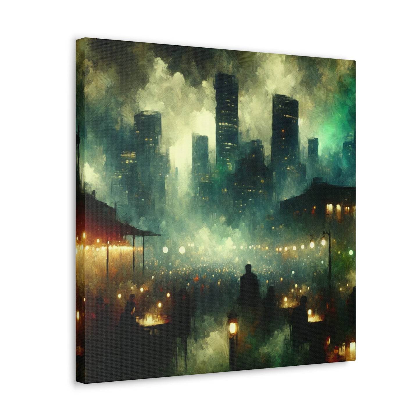 Misty Tavern Twilight - Canvas