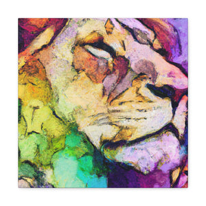 Lion in Fauvism - Canvas