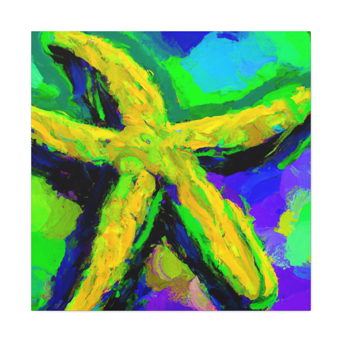 Starfish Under Moonlight - Canvas