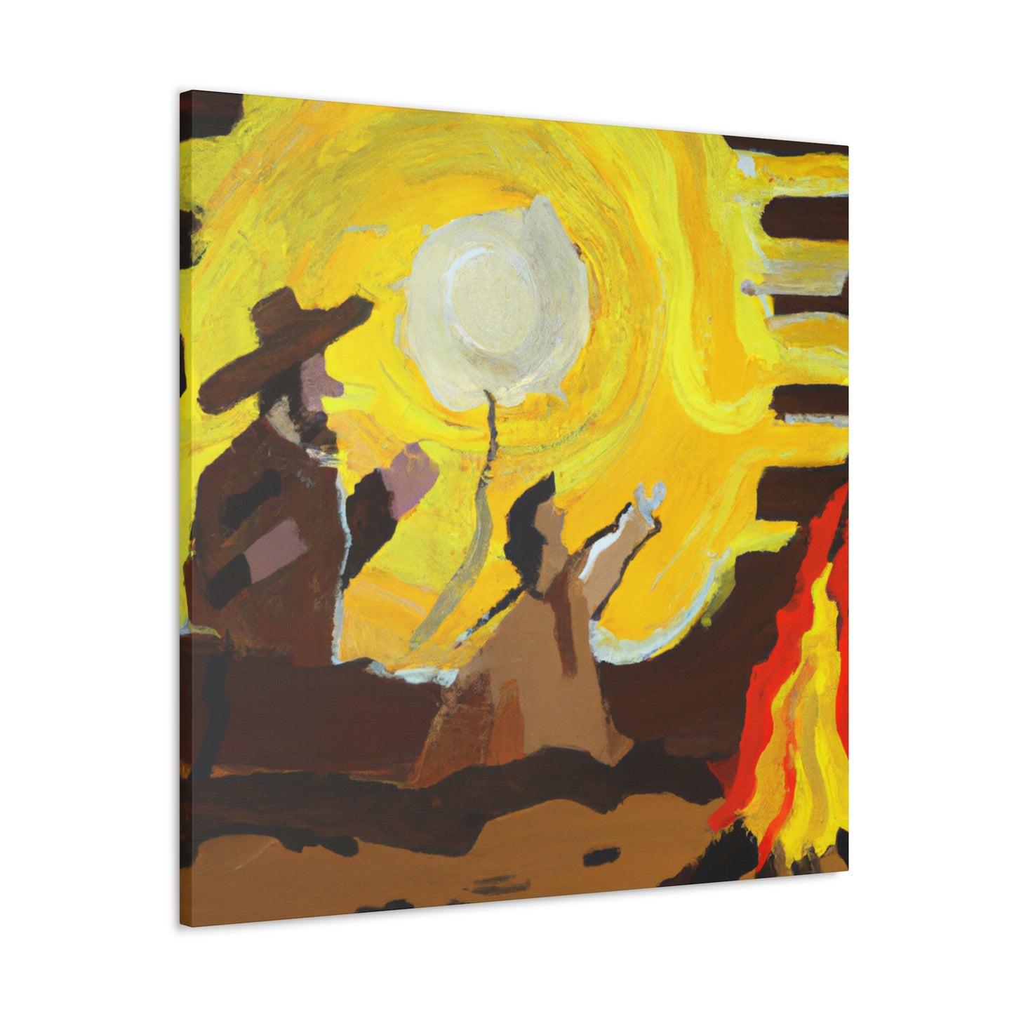 Campfire in the Night - Canvas