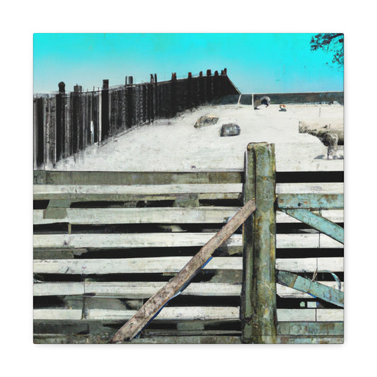 "Barnyard Fence Dreamscape" - Canvas