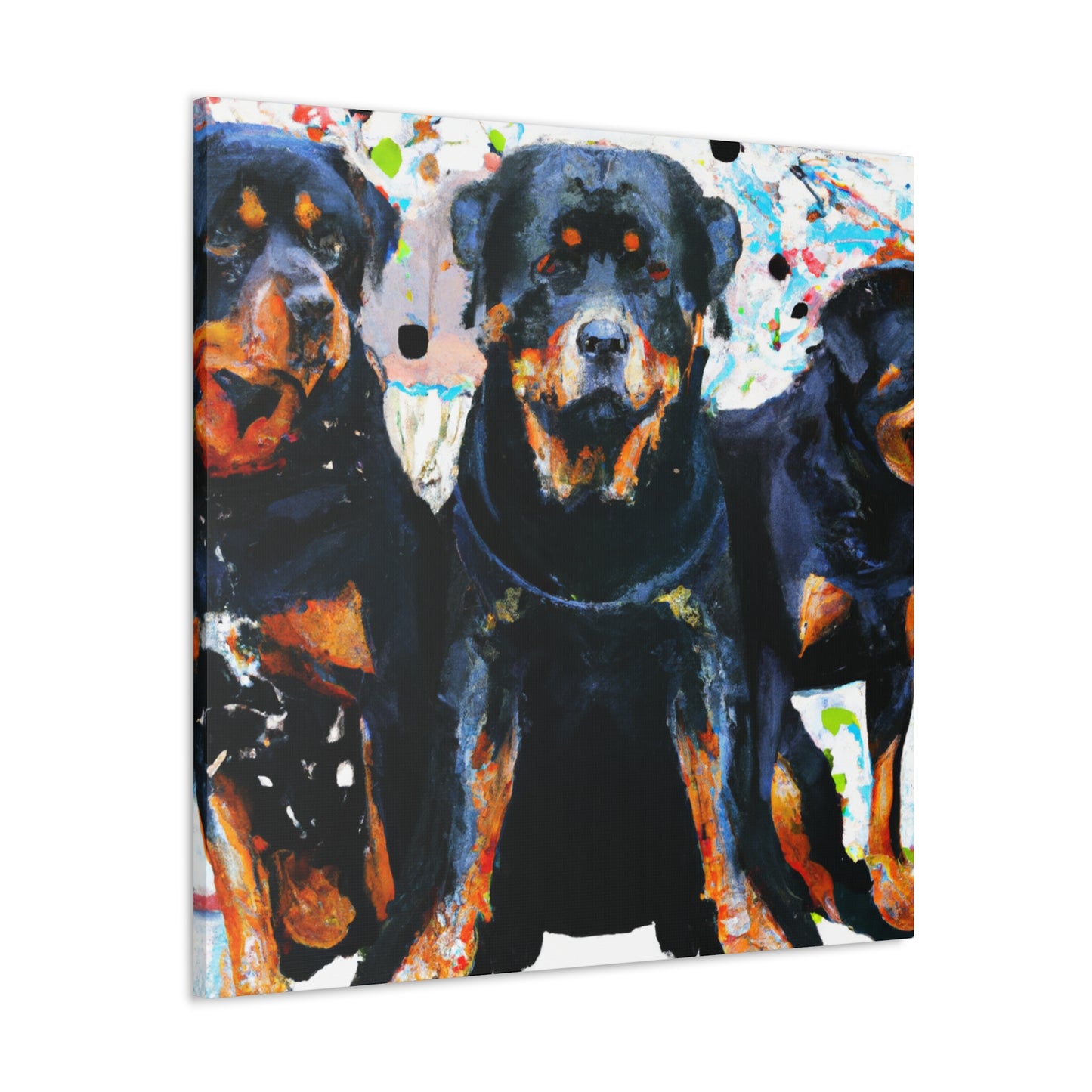 Powerful Rottweiler Pose - Canvas