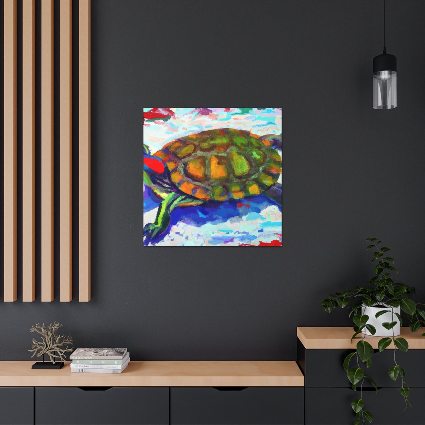 "Turtle's Coppery Shell" - Canvas