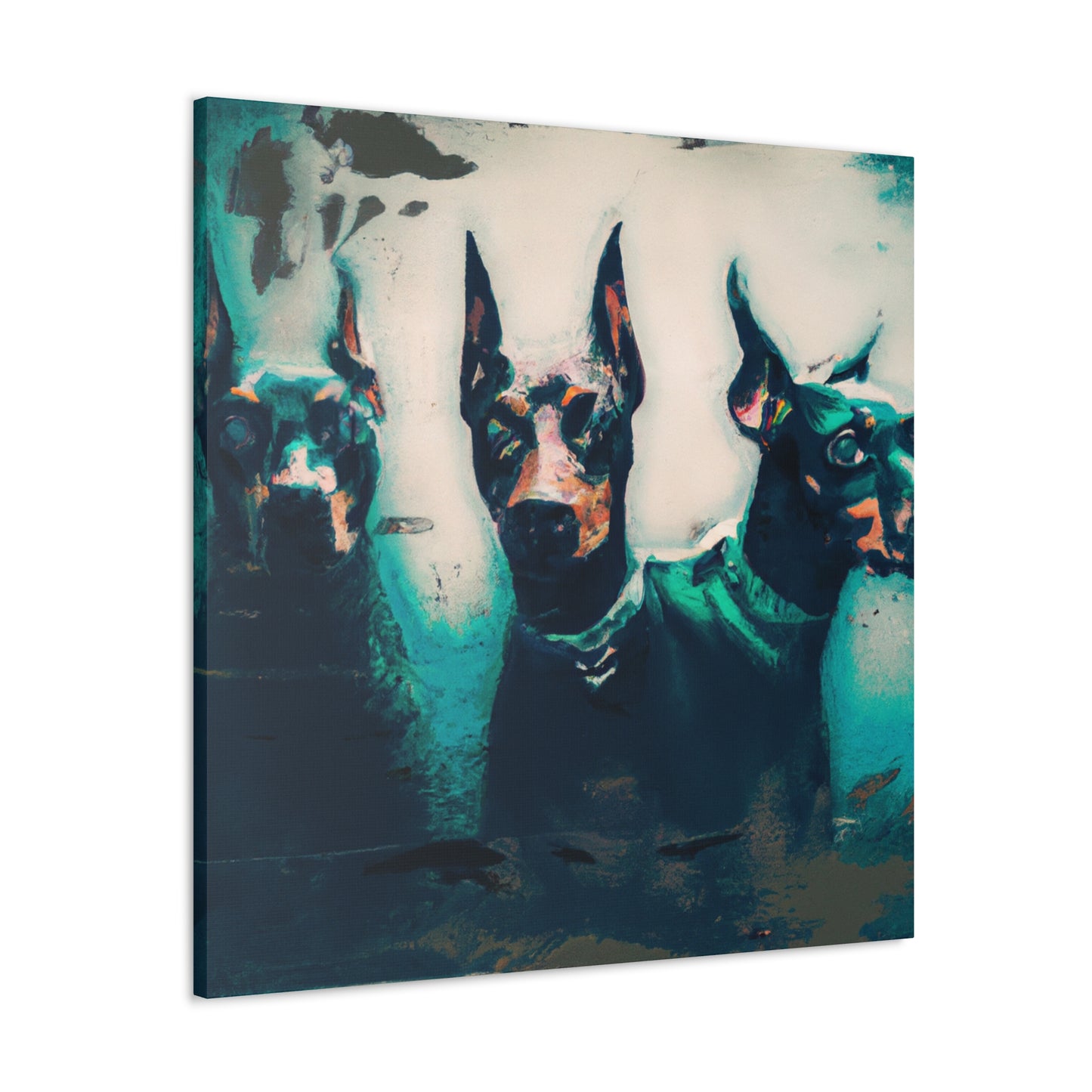 "Doberman in a Dream". - Canvas