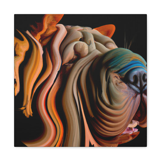 "Shar Pei Transformation Art" - Canvas