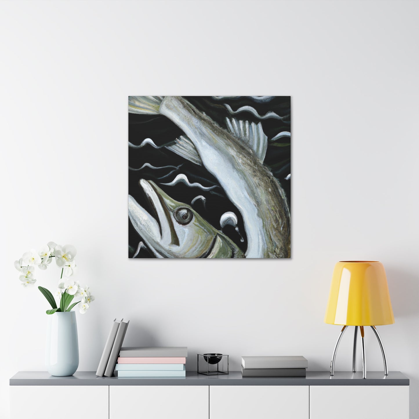 "Majestic Walleye Capture" - Canvas