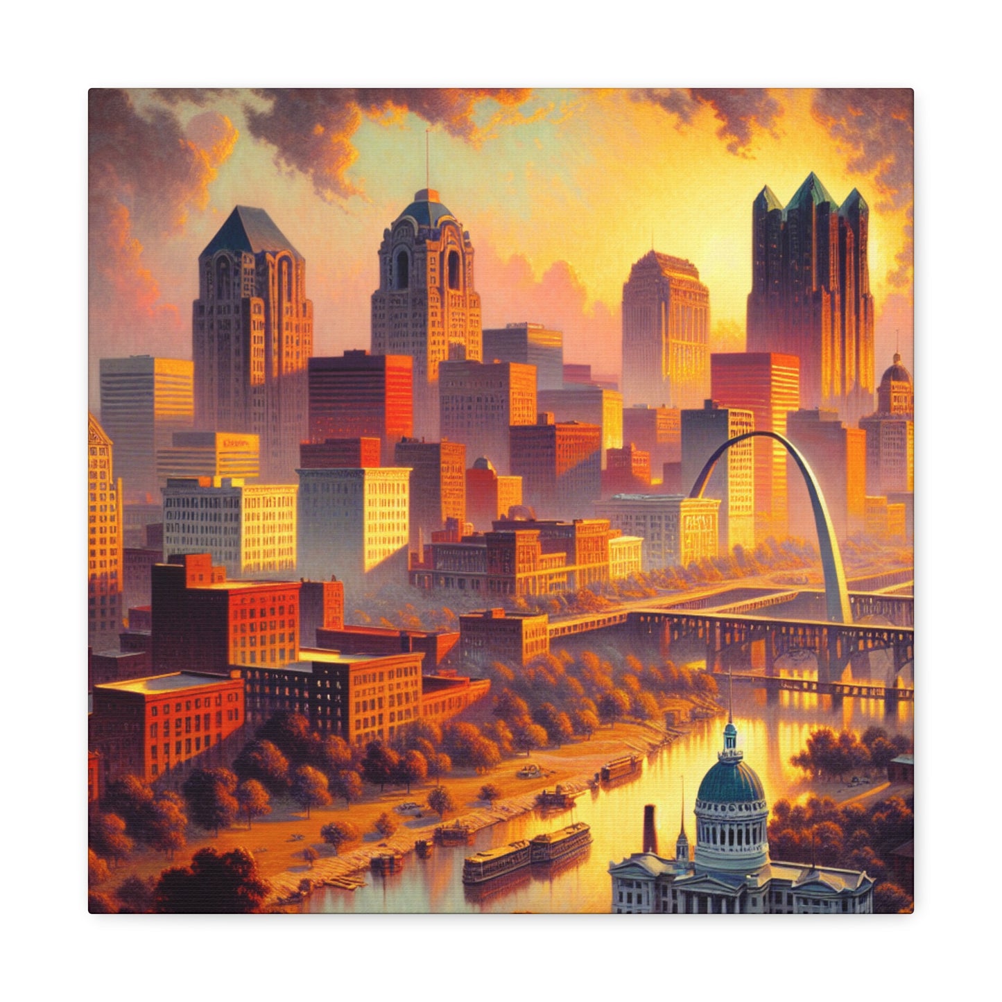 "City of Golden Horizons" - Canvas