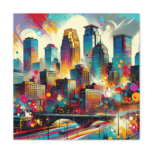 "Cityscape of Minneapolis" - Canvas