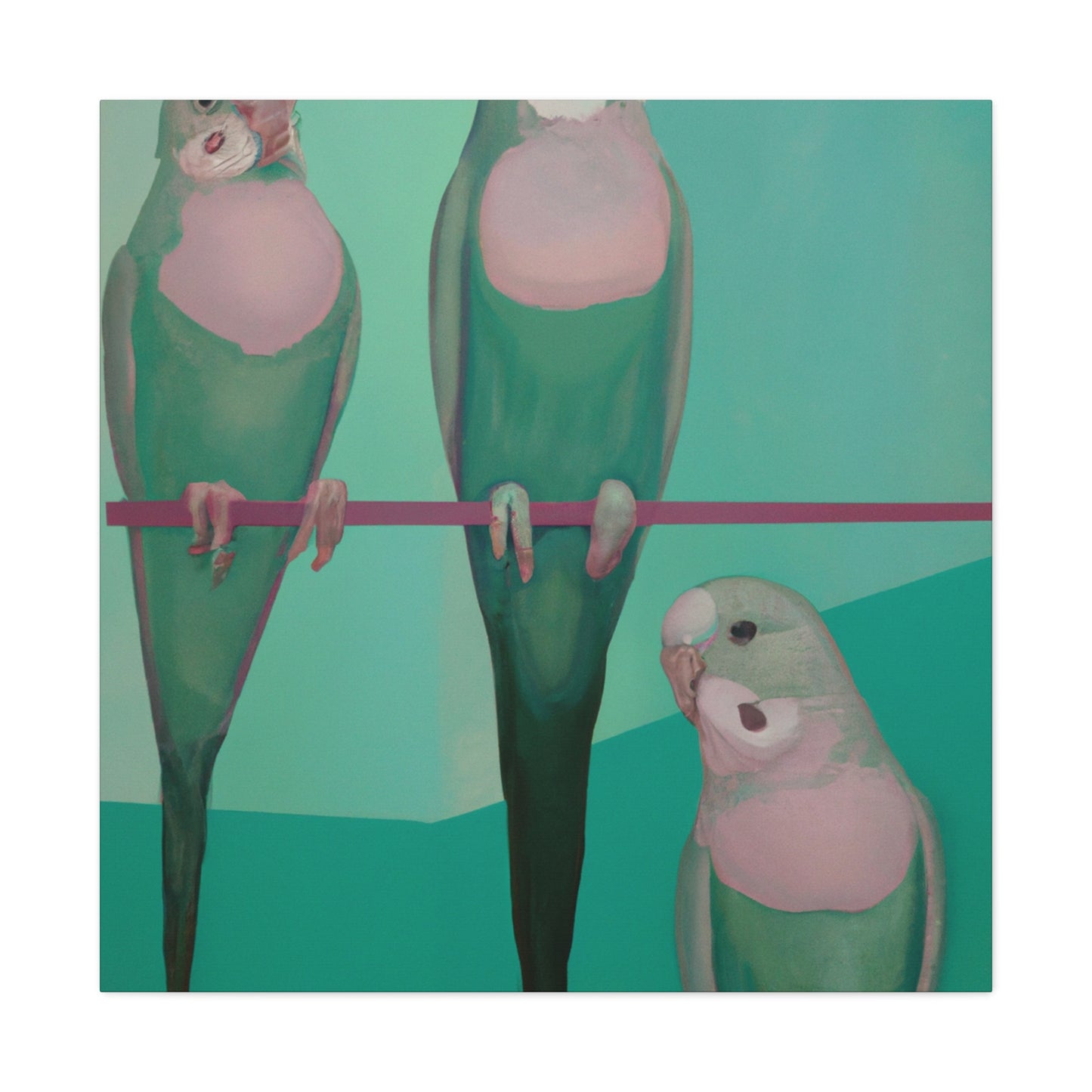 Parakeets in Twilight - Canvas