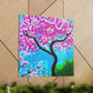 "Cherry Blossom Oasis" - Canvas