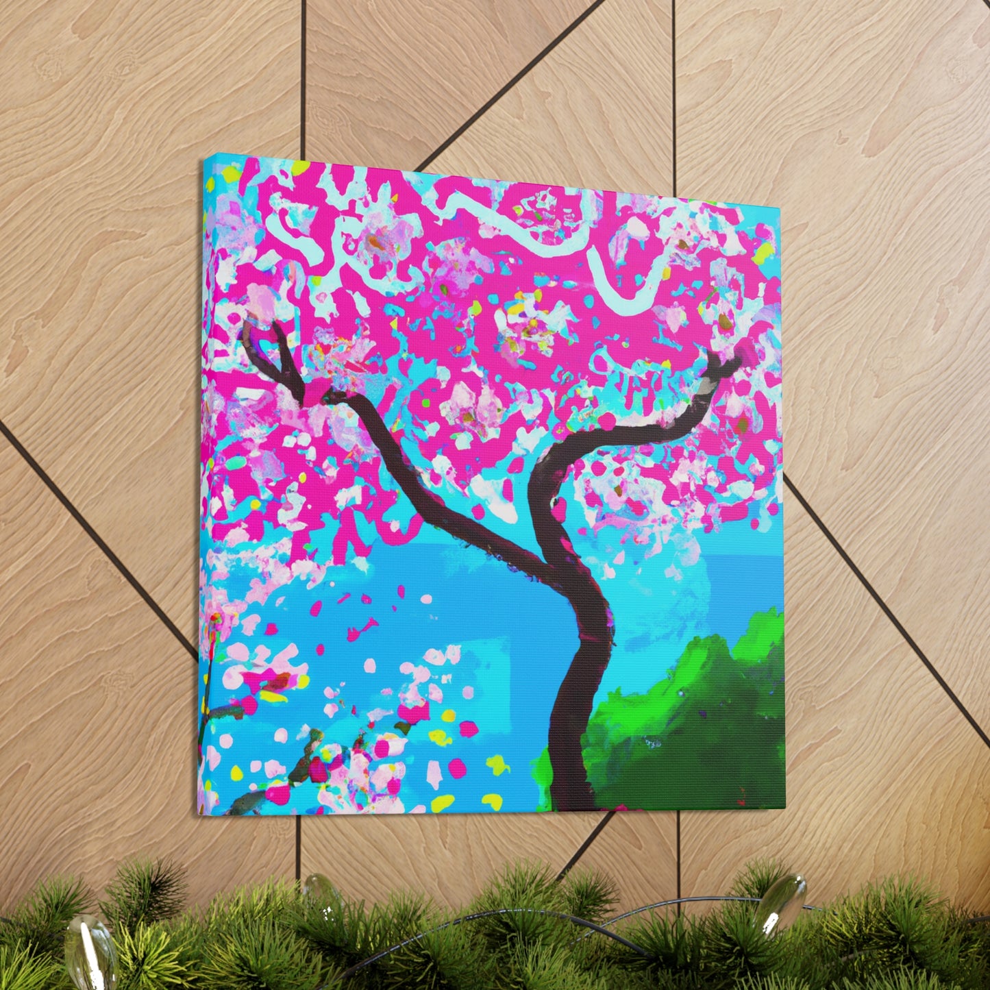 "Cherry Blossom Oasis" - Canvas