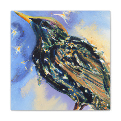 "European Starling Portrait" - Canvas