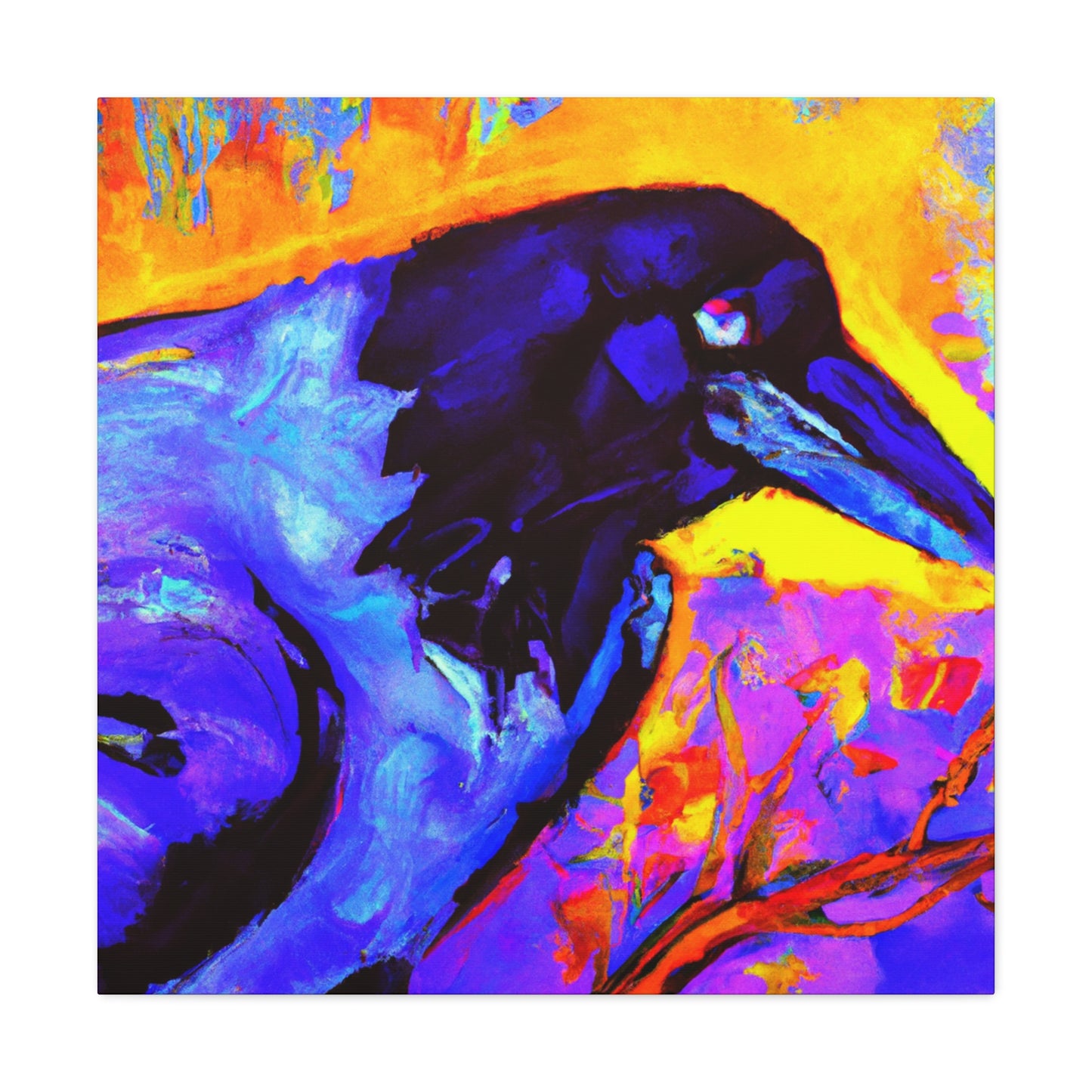 "Crow in Technicolor Dream" - Canvas