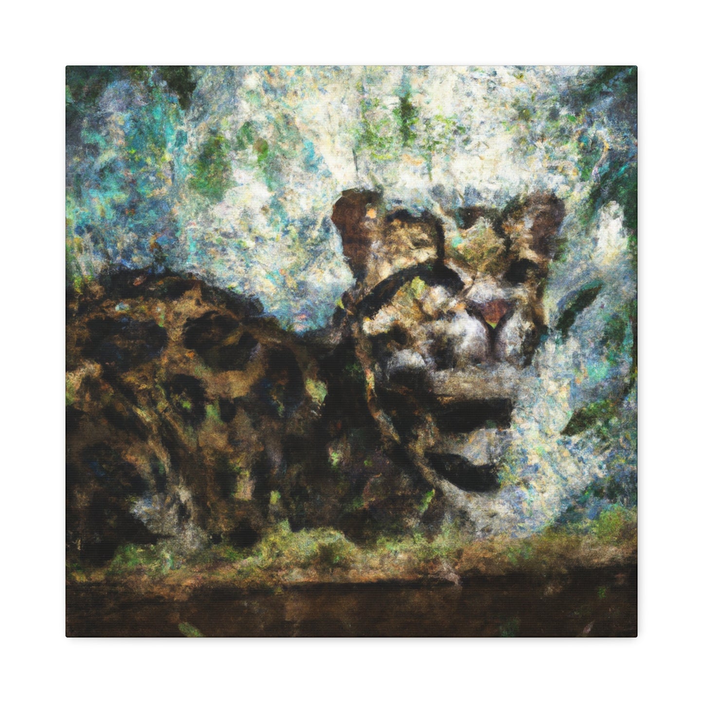 Lone Clouded Leopard - Canvas