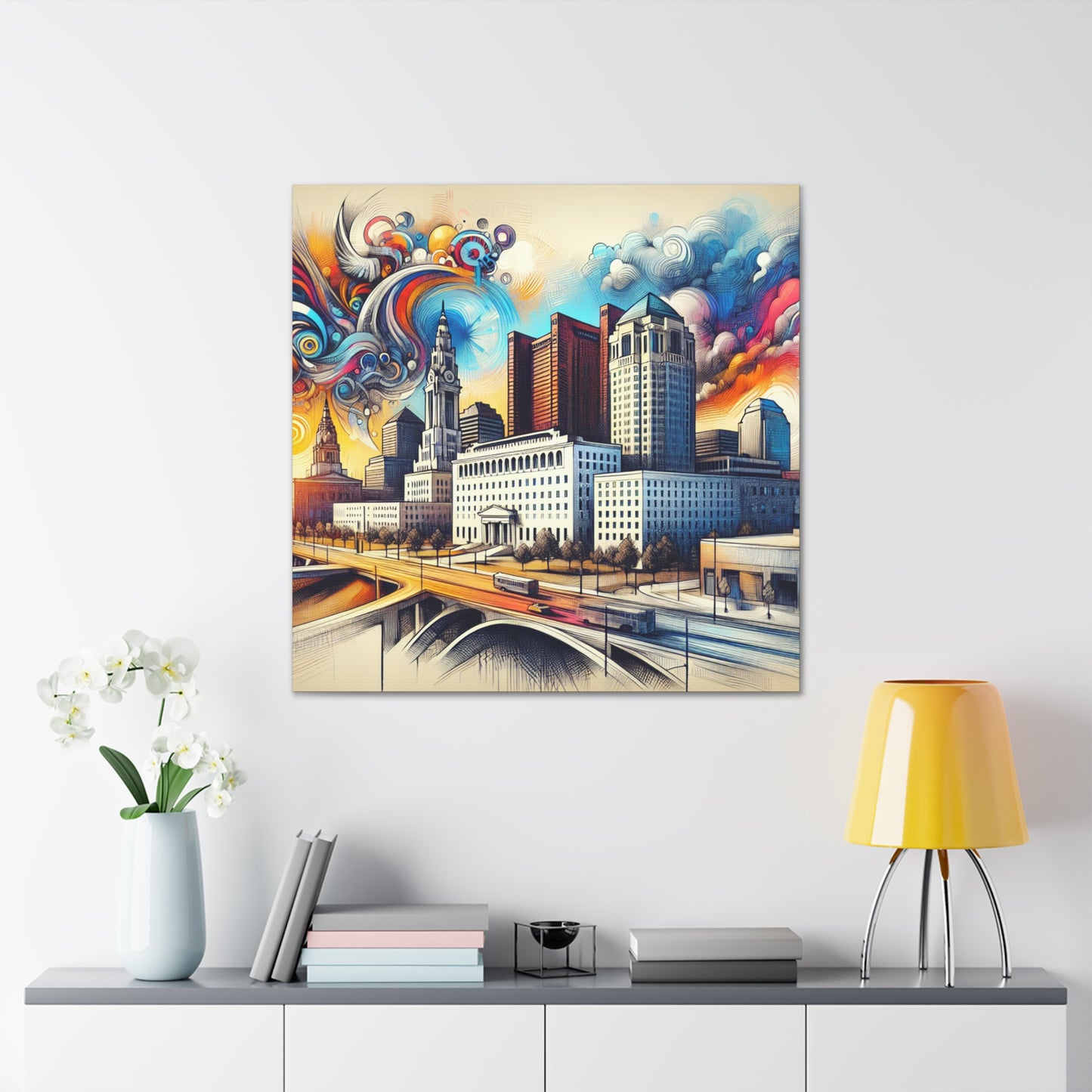 "Enigmatic Columbus Dreamscape" - Canvas