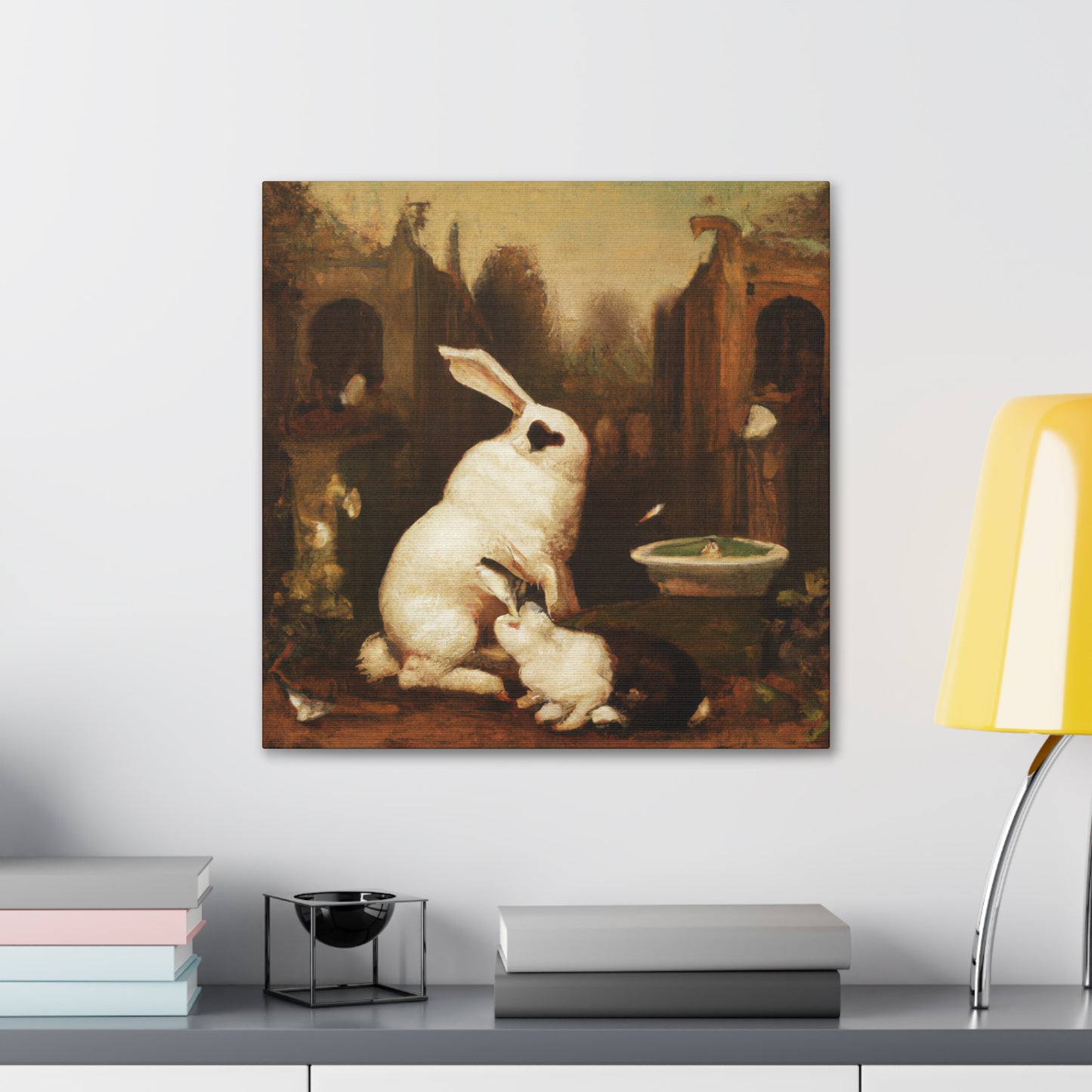 Rabbit in a Garden - Canvas