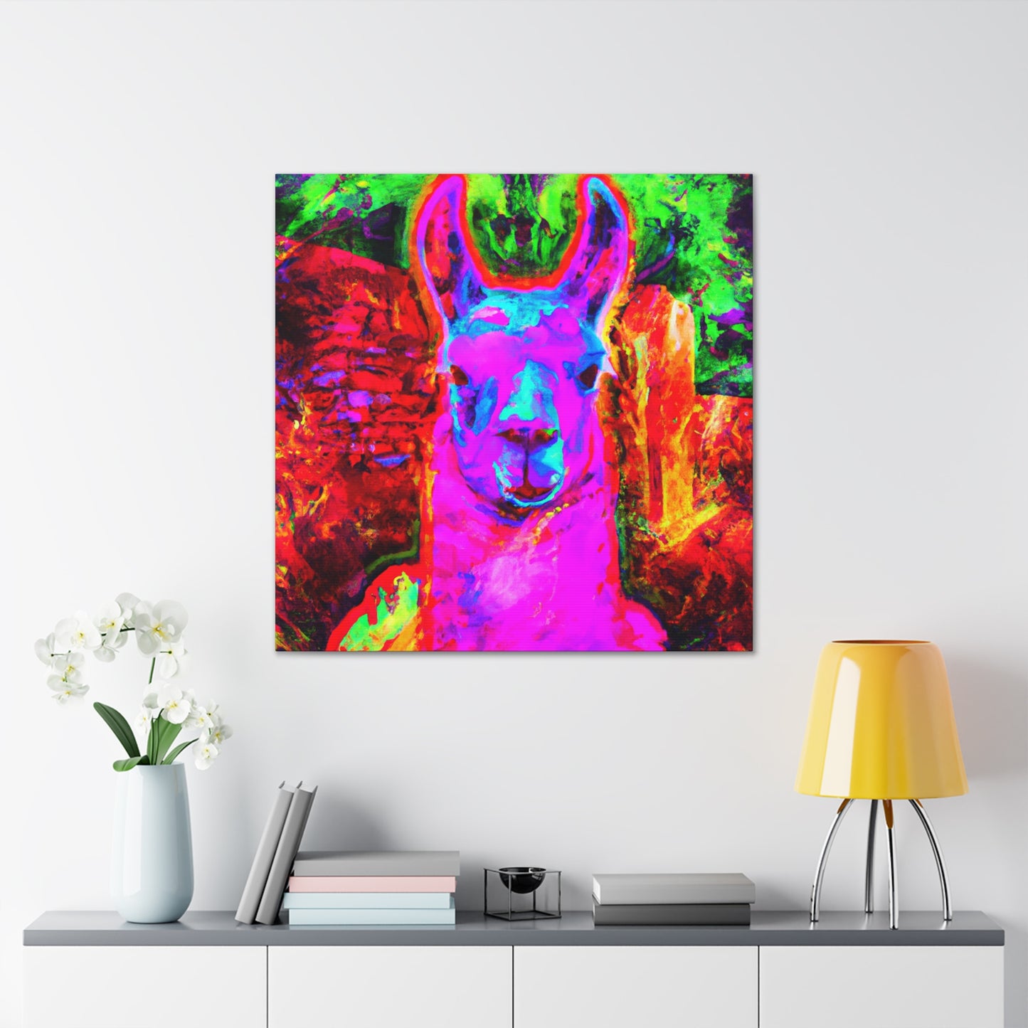 Futuristic Llama Painting - Canvas