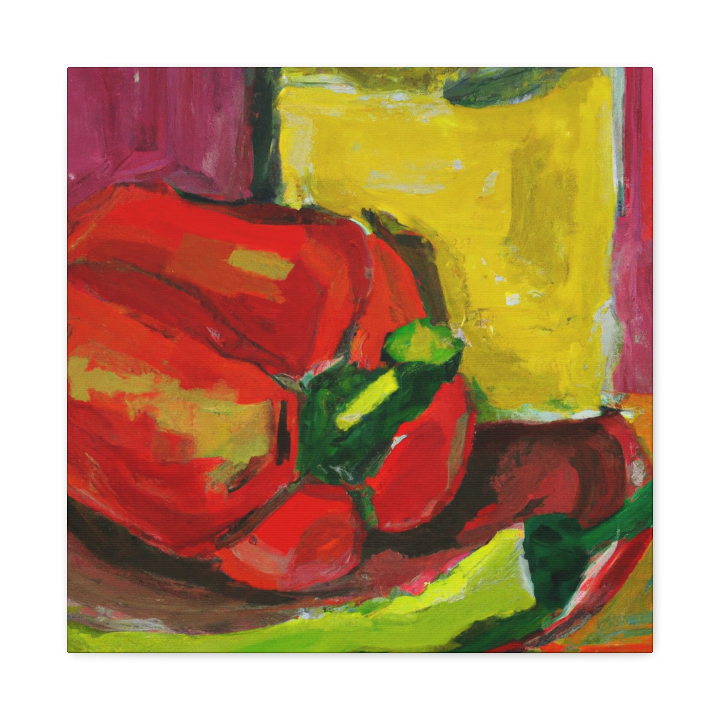 "Cascading Peppers Fauvism" - Canvas