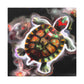 "Turtle of Scarlet Hues" - Canvas