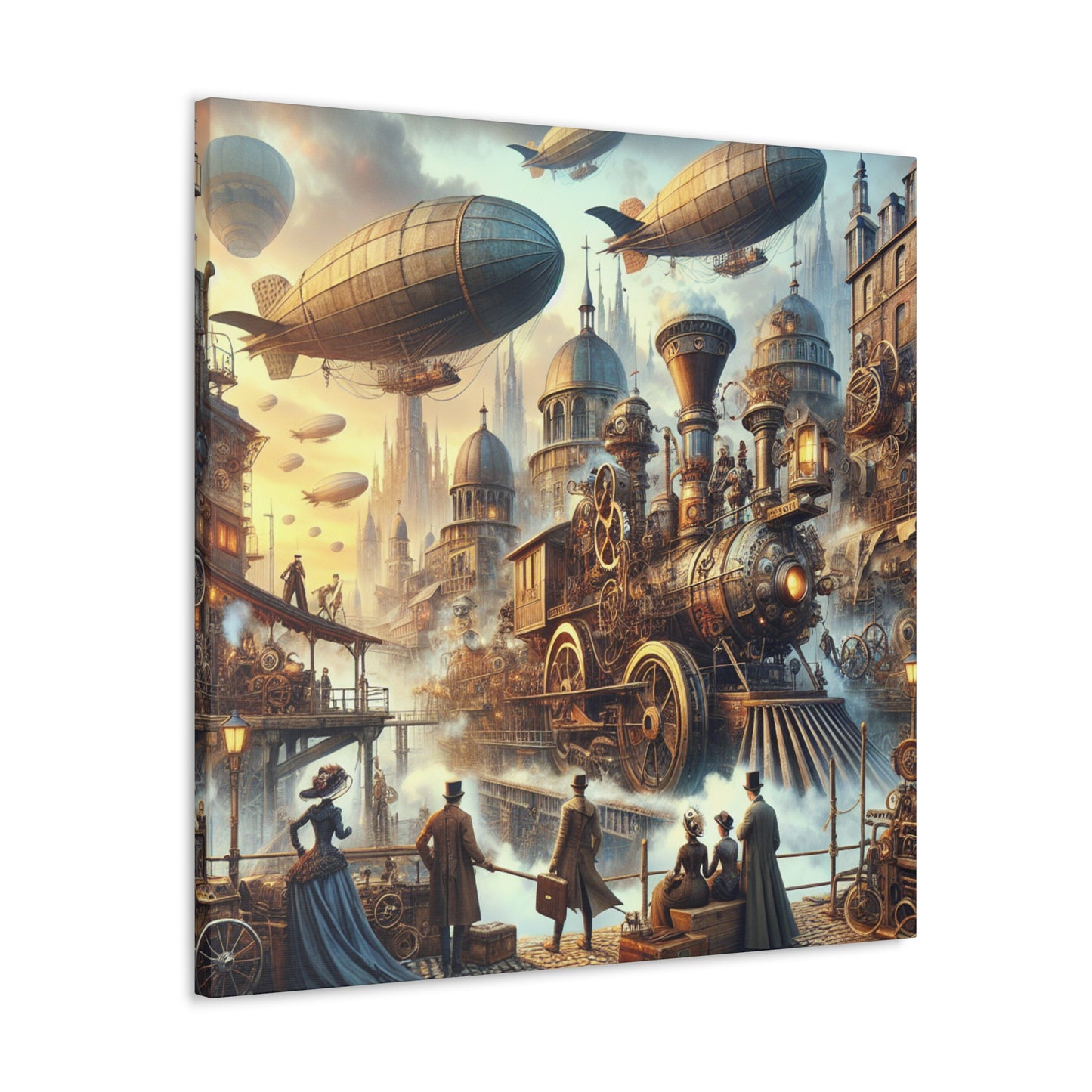 "Mechanical Dreamscape Voyage" - Canvas