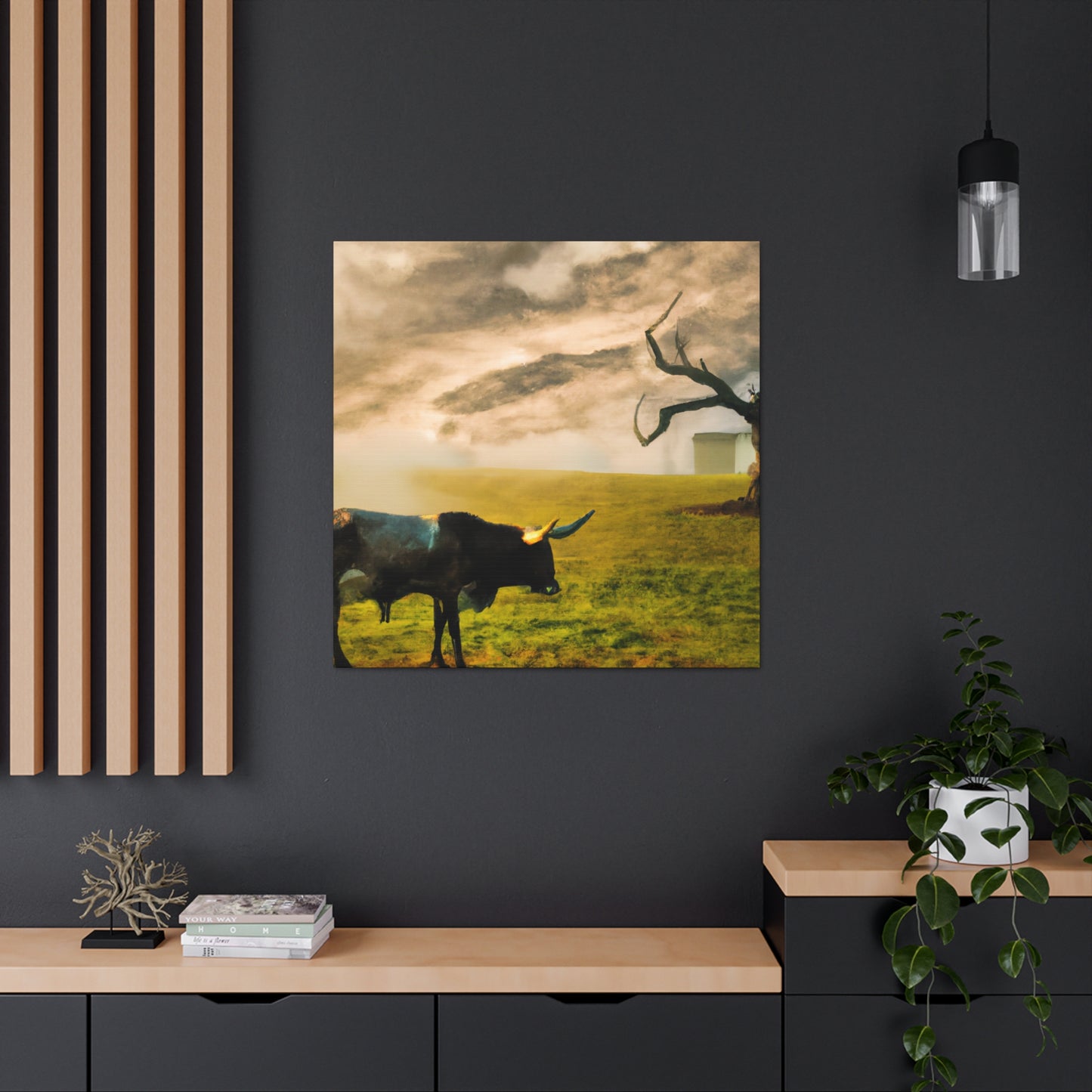 "Longhorn in Surreality" - Canvas