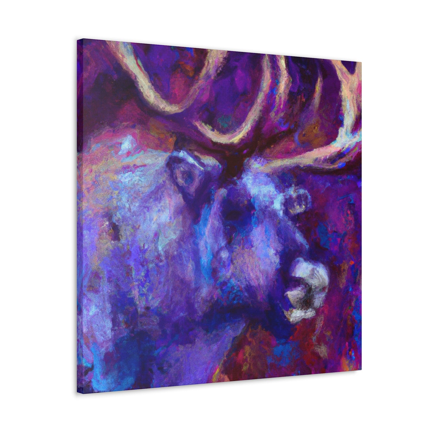 Reindeer Impressionism Scene - Canvas