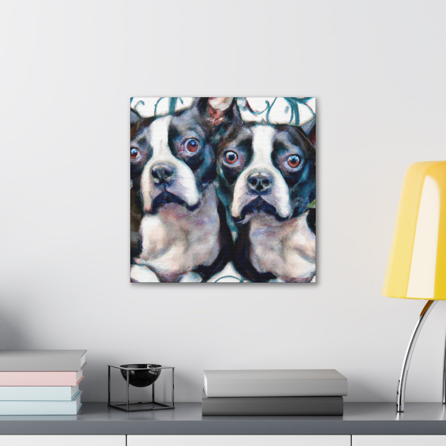 Boston Terrier Elegance - Canvas