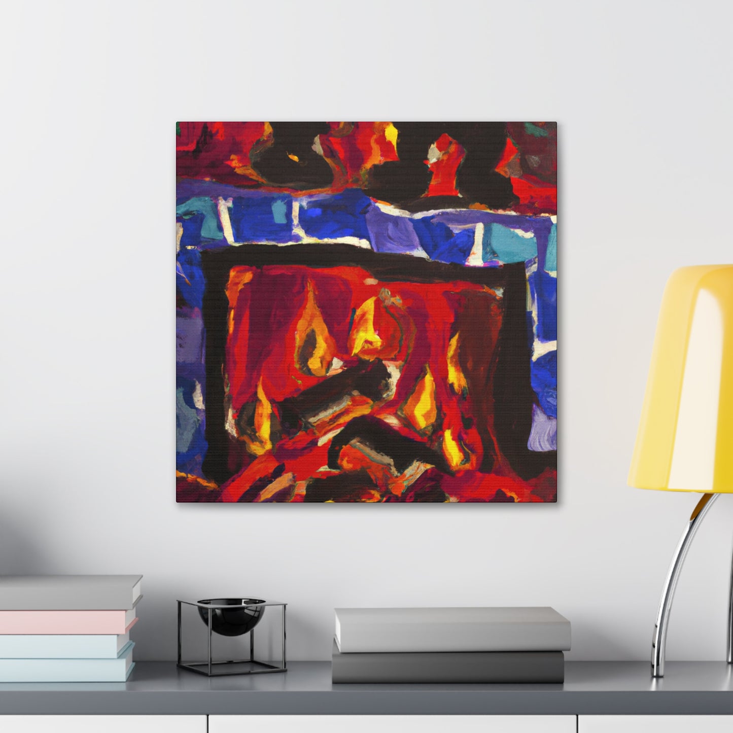 "Fiery Home Comfort" - Canvas