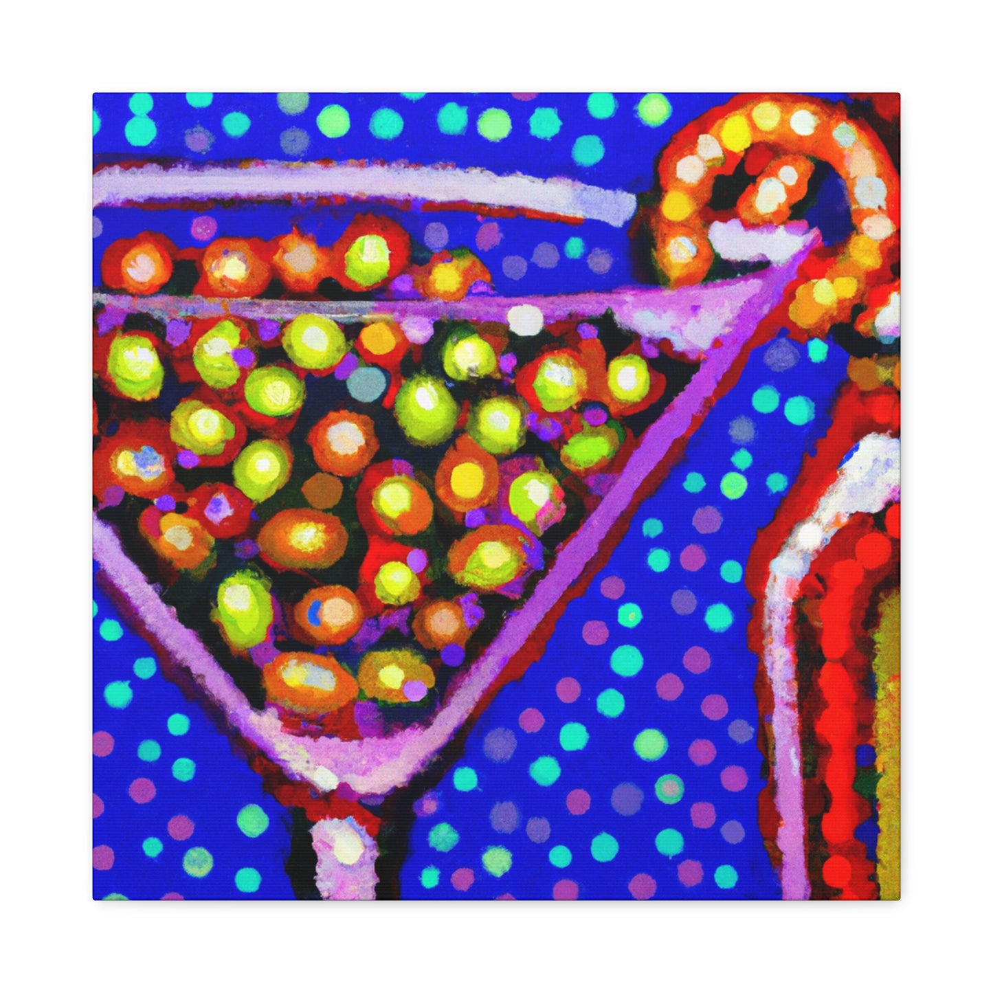 Martini Pointillist Dream - Canvas