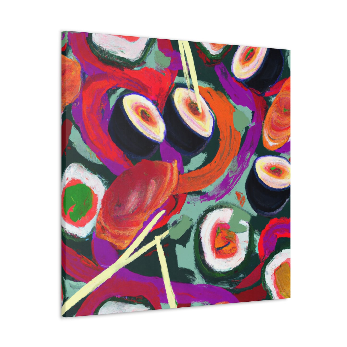 Sushi in Fauvist Hues - Canvas