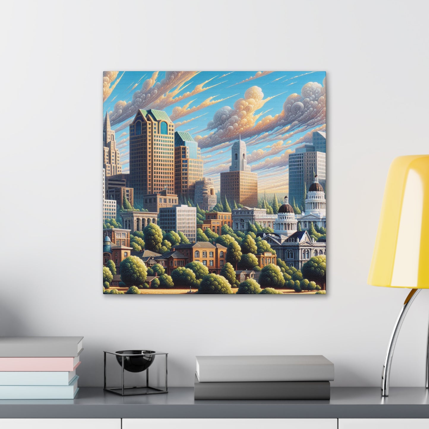 "Sacramento: Dreamlike Metropolis" - Canvas