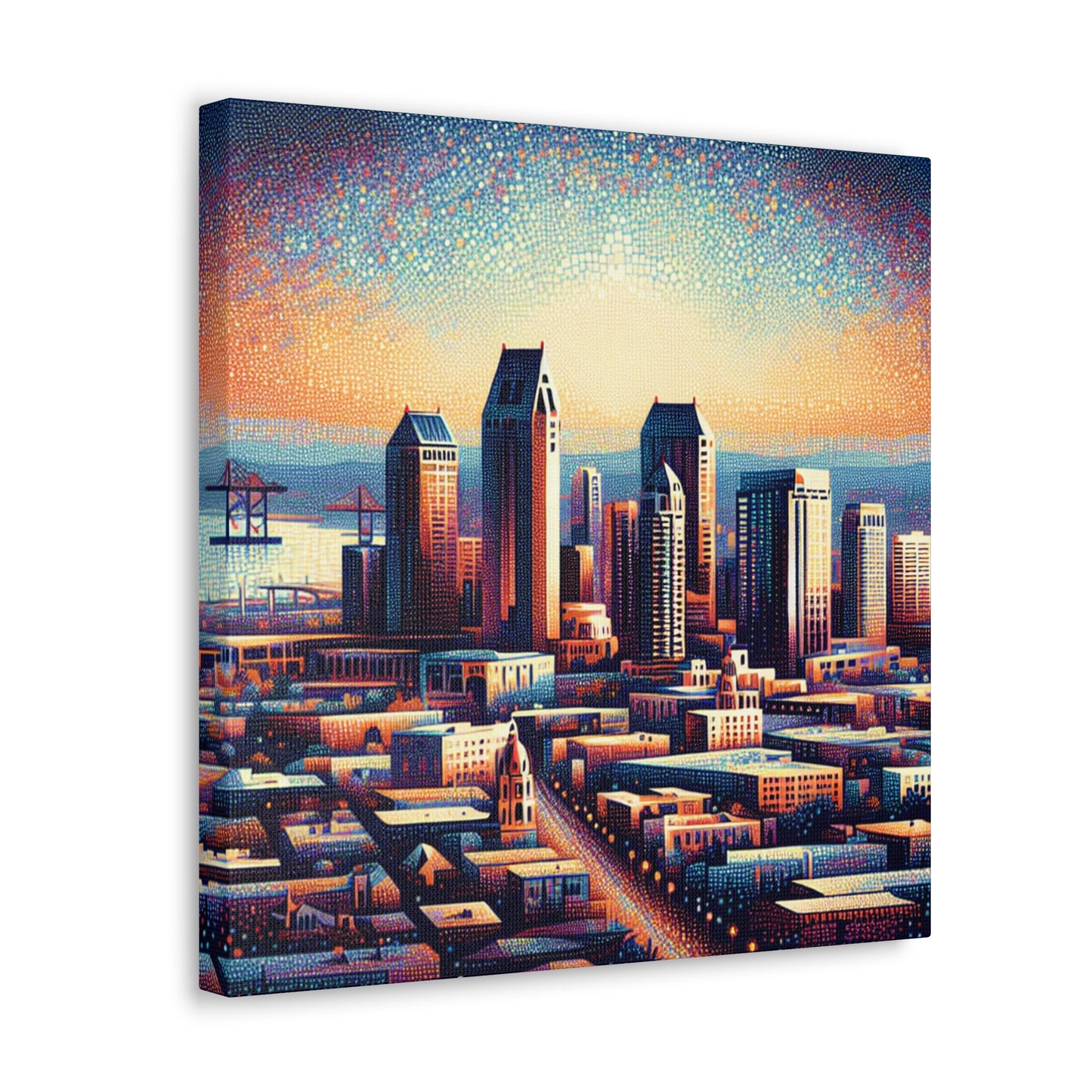 "Splendid Coastal Pointillism" - Canvas