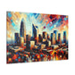 "Metropolitan Vibrance Charlotte Nights" - Canvas