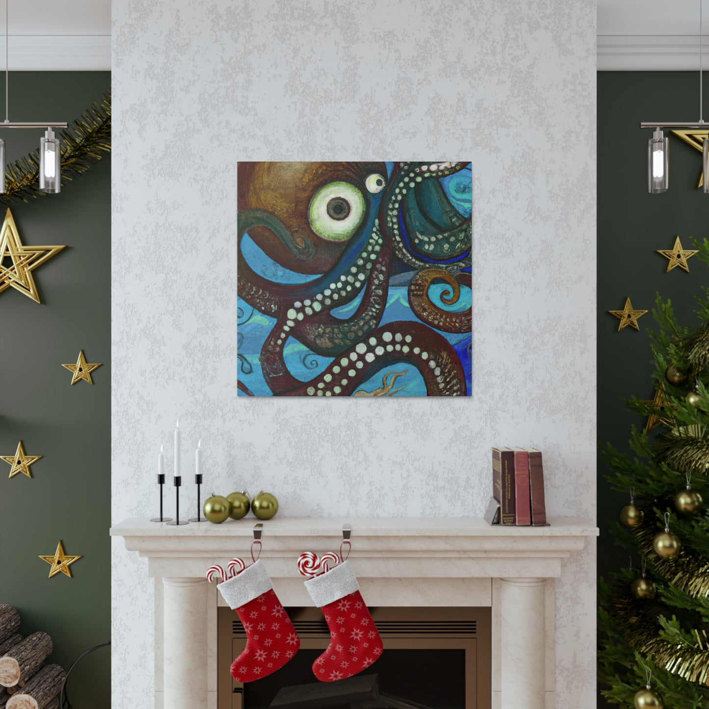 Octopus in The Sea - Canvas