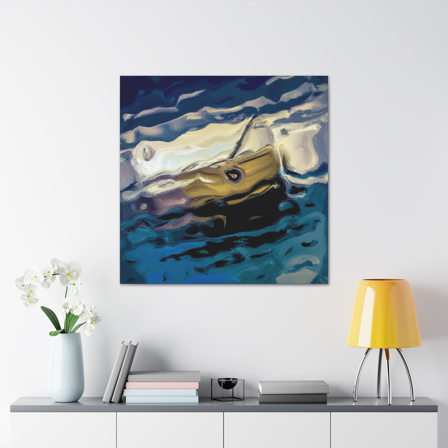 "Dinghy Sails Afloat" - Canvas